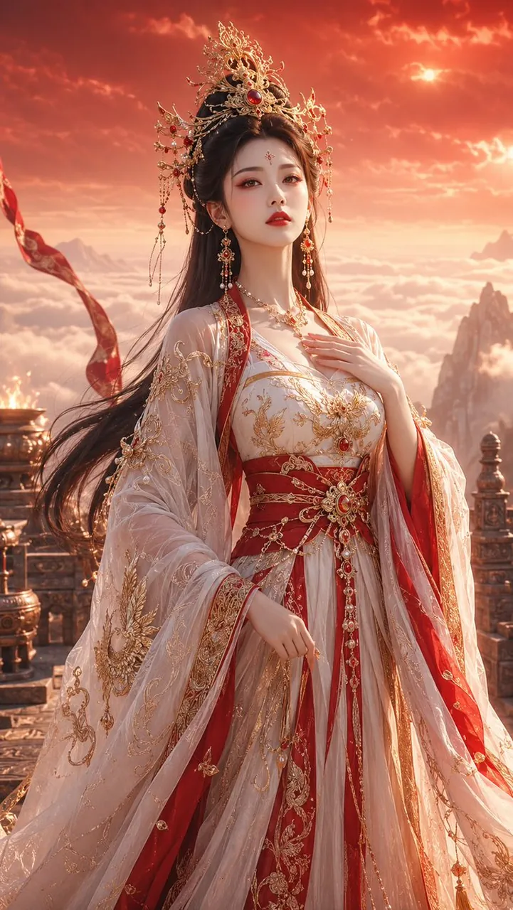 Ancient Chinese Goddess Portrait