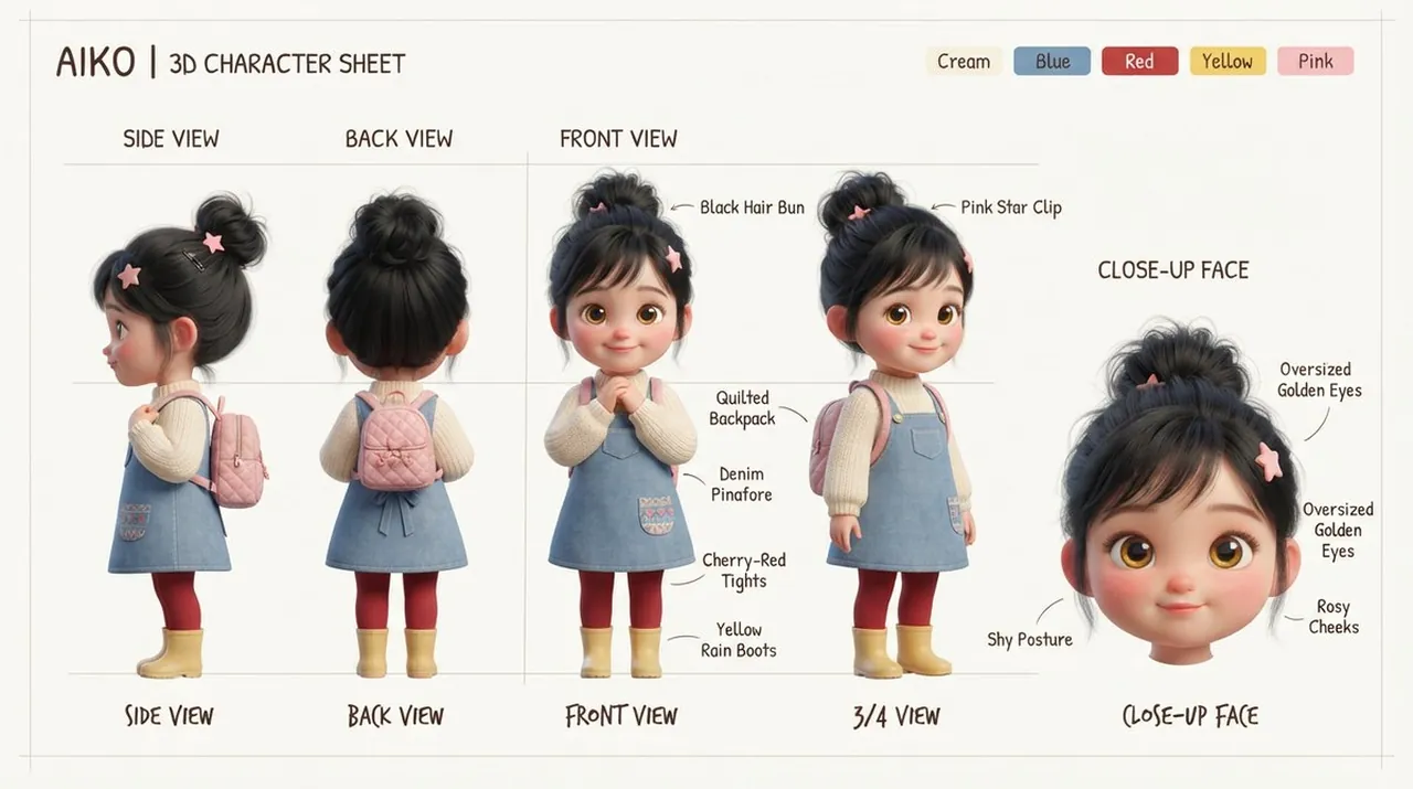 Aiko 3D Character Sheet