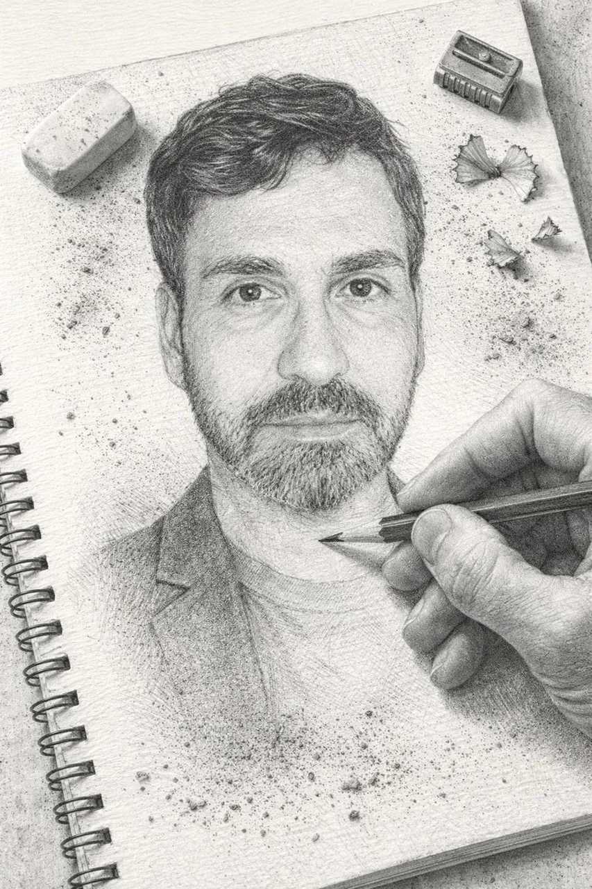 Ultra-Detailed 3D Graphite Pencil Sketch