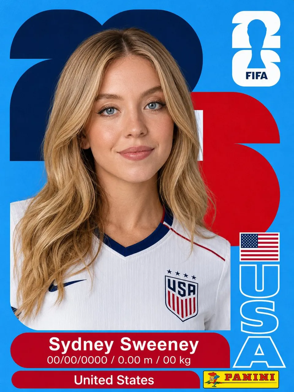 Panini-style FIFA World Cup 2026 collectible card portrait