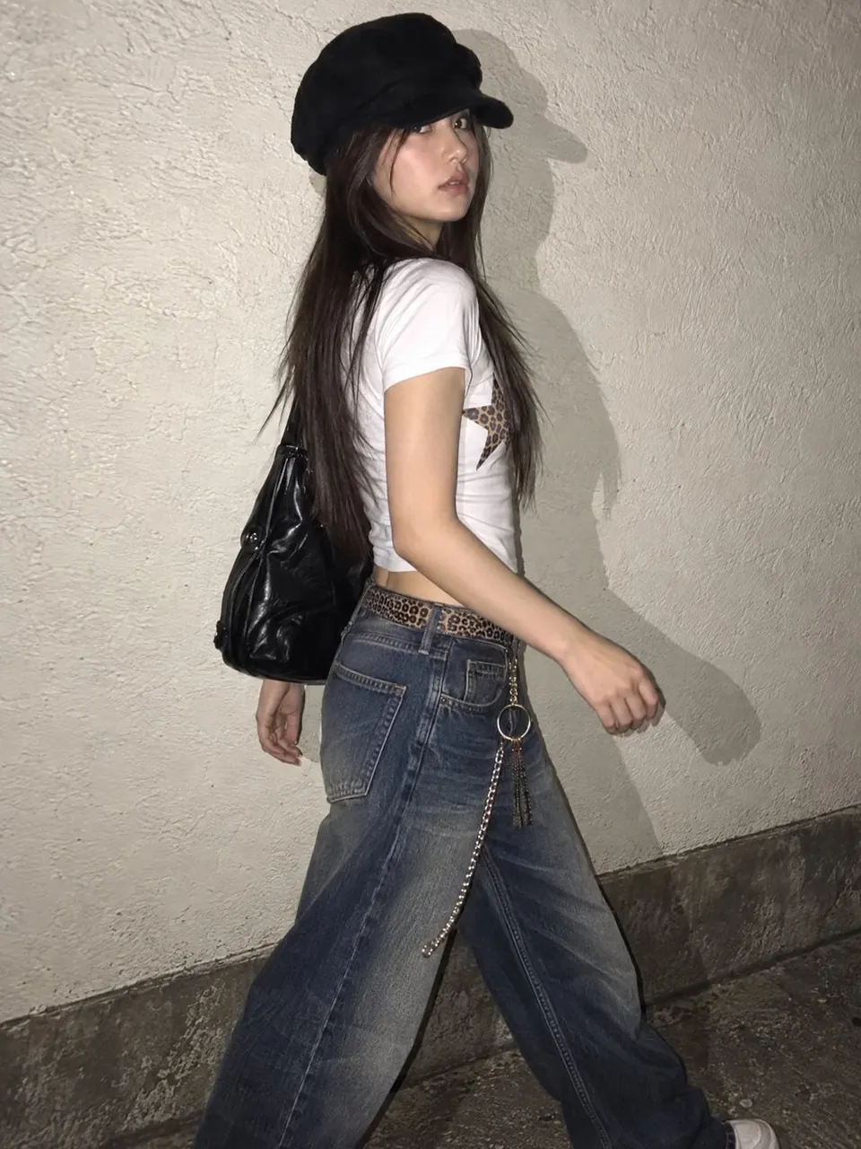 Y2K Street Style Candid Portrait