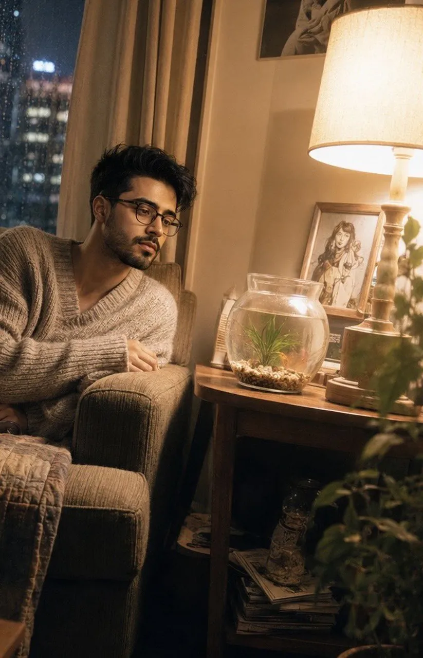 Rainy Urban Night Portrait
