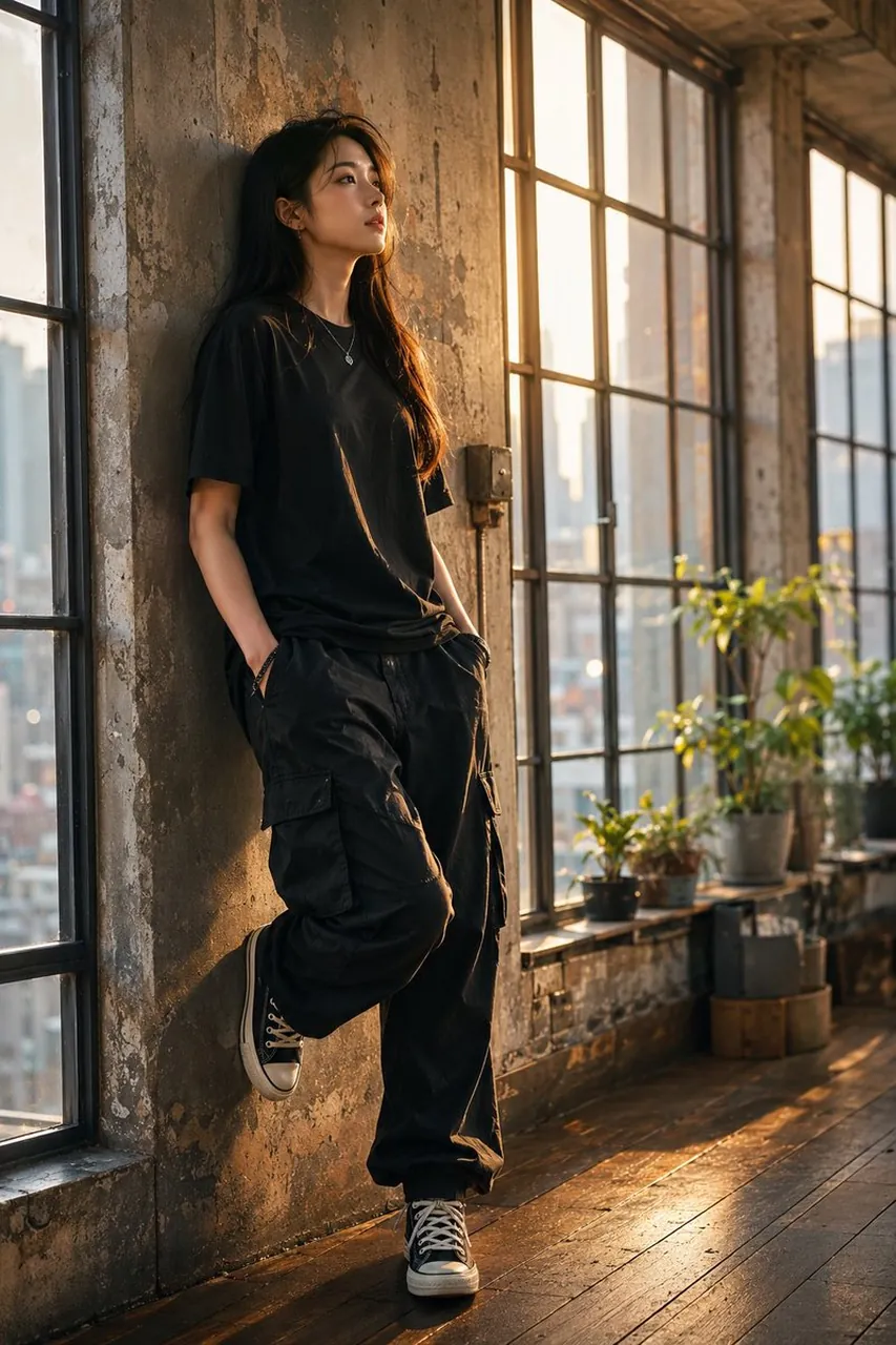 Golden Hour Industrial Loft Portrait