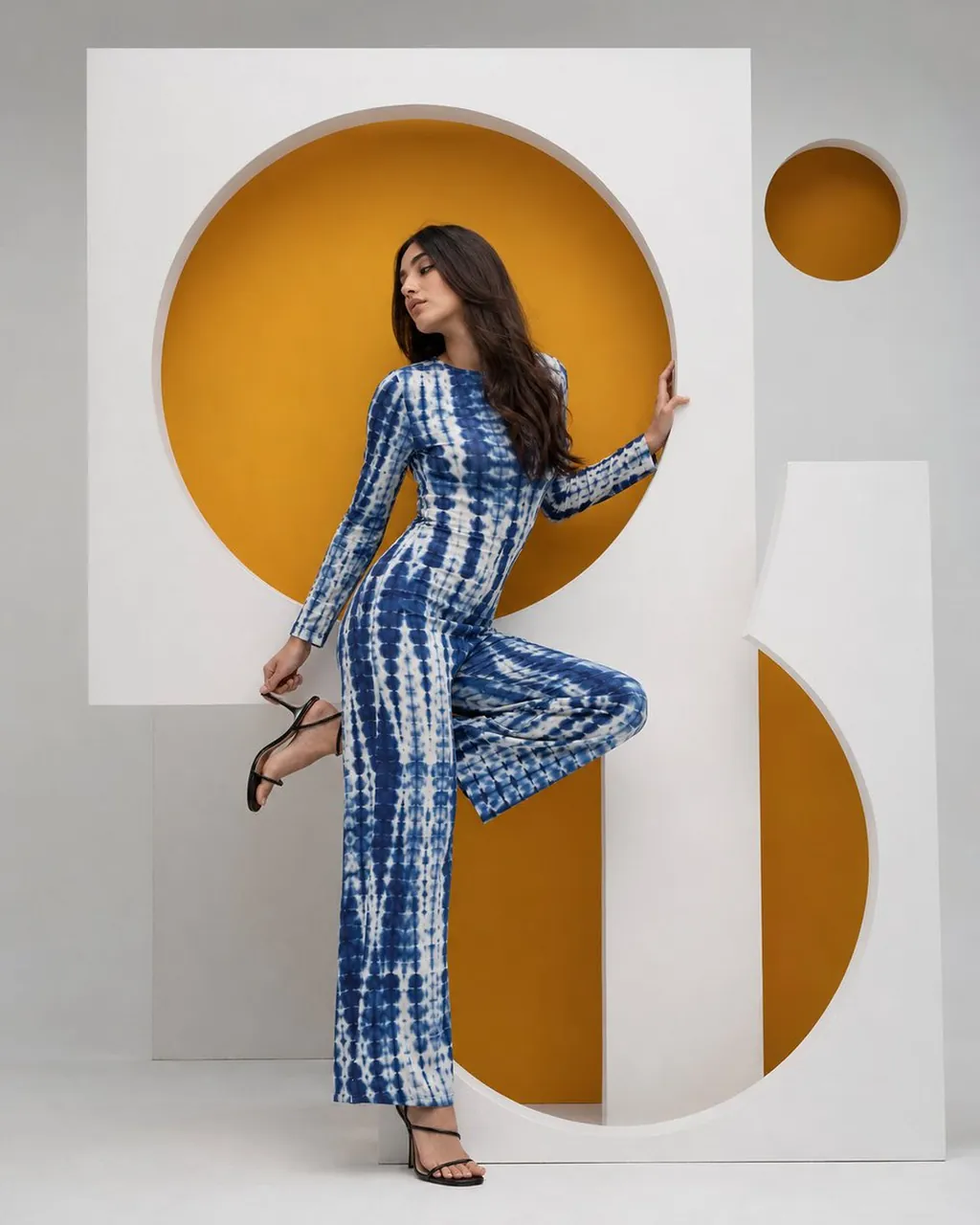 Shibori Jumpsuit Architectural Cutout Fashion Editorial