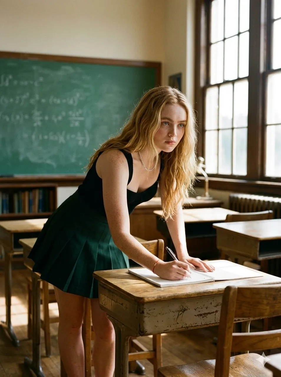 Nostalgic Dark Academia Classroom