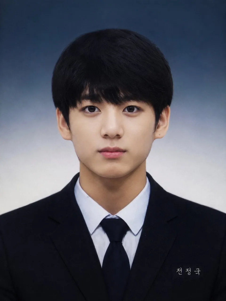 Ultra-realistic professional school yearbook portrait of a young