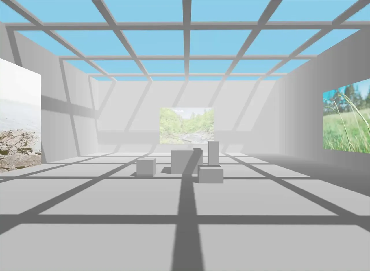Scena di Galleria Museale Minimalista