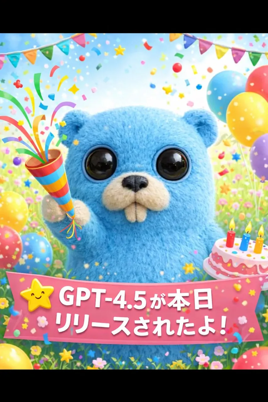 Illustration de célébration avec le texte de sortie GPT-image-1.5