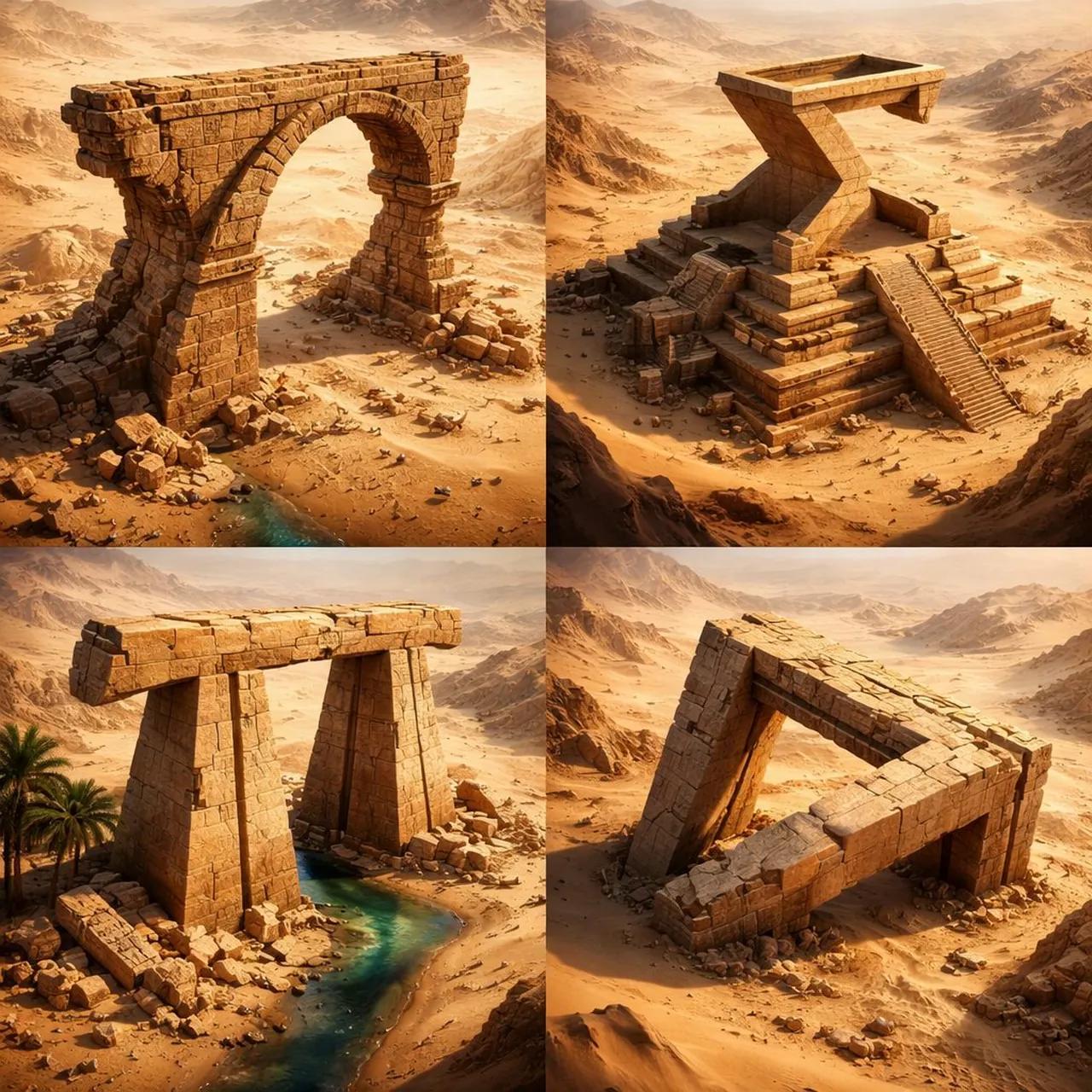 Desert Ruins of Pure Math Grid