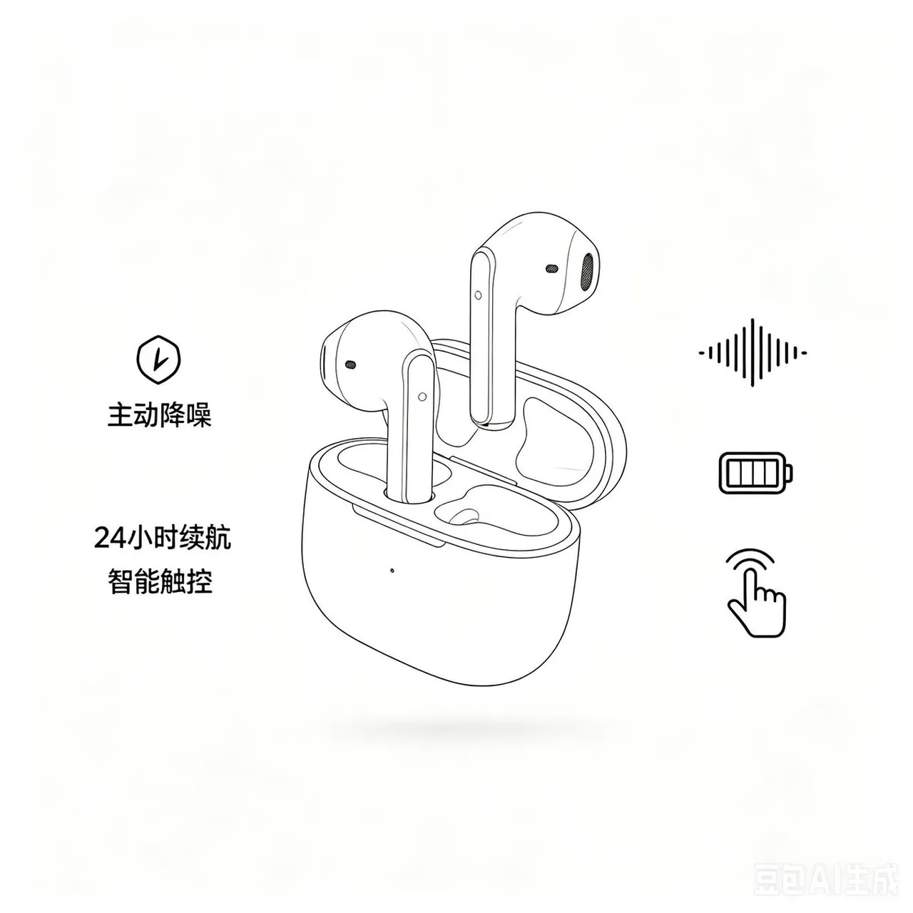 Minimalist Wireless Headphone E-commerce Product Photography