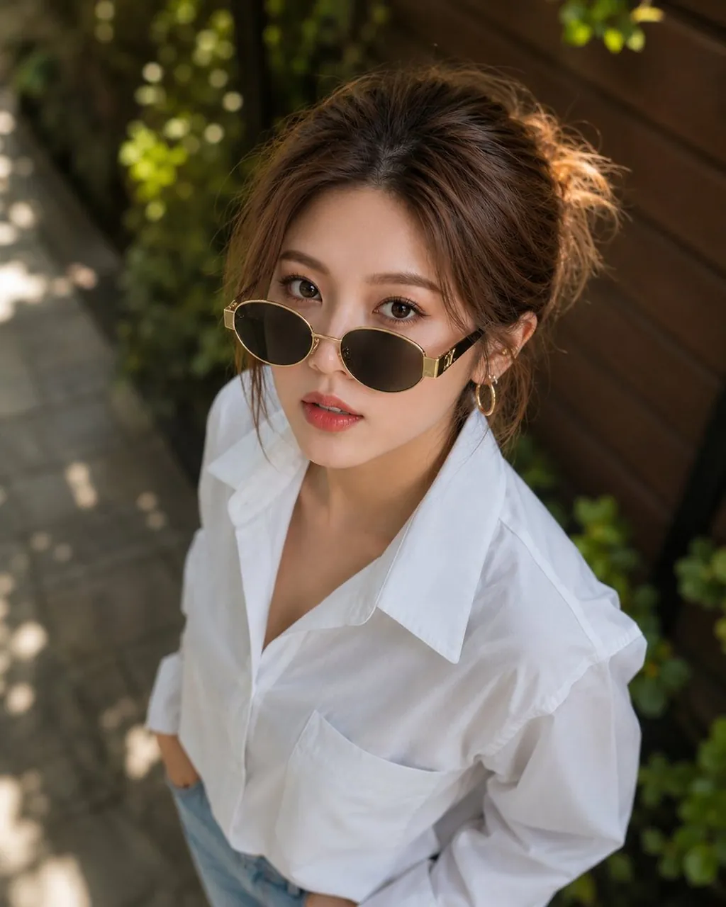 High-Angle Fashion Portrait