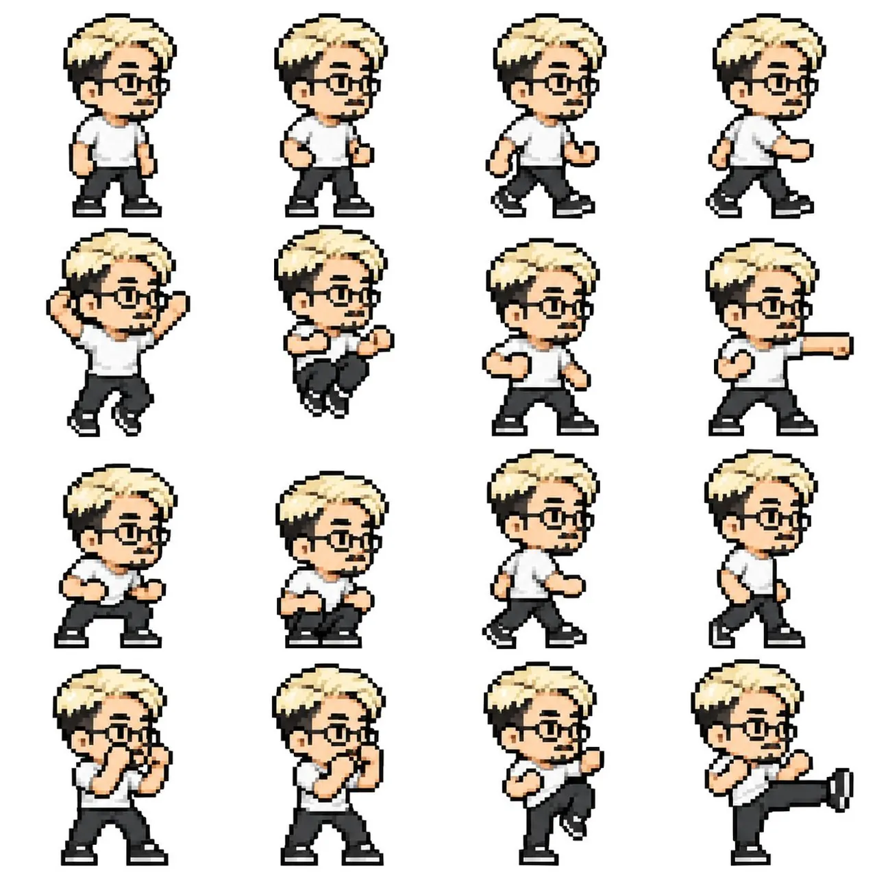 Pixel Art Battle Sprite Sheet
