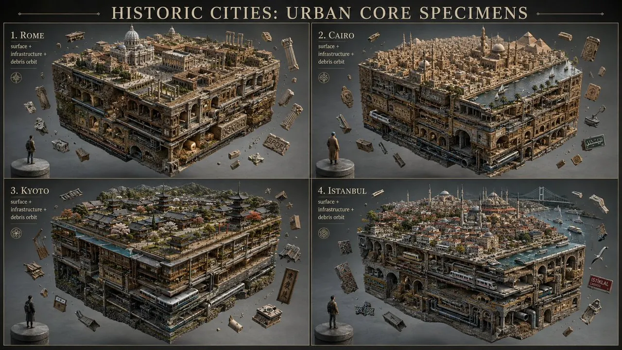 4 historic cities visualized with GPT Image 2.