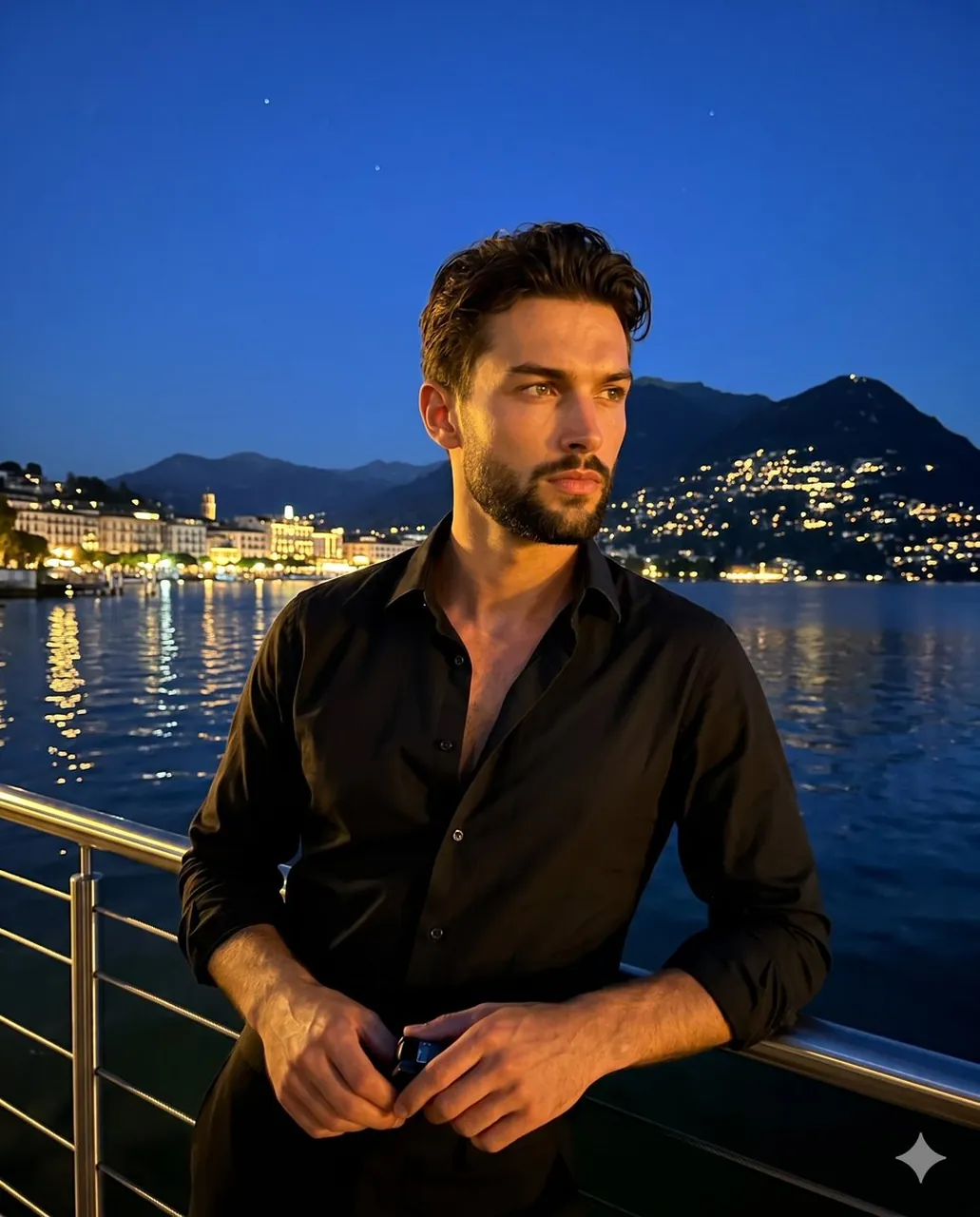 Cinematic Lakeside Night Portrait