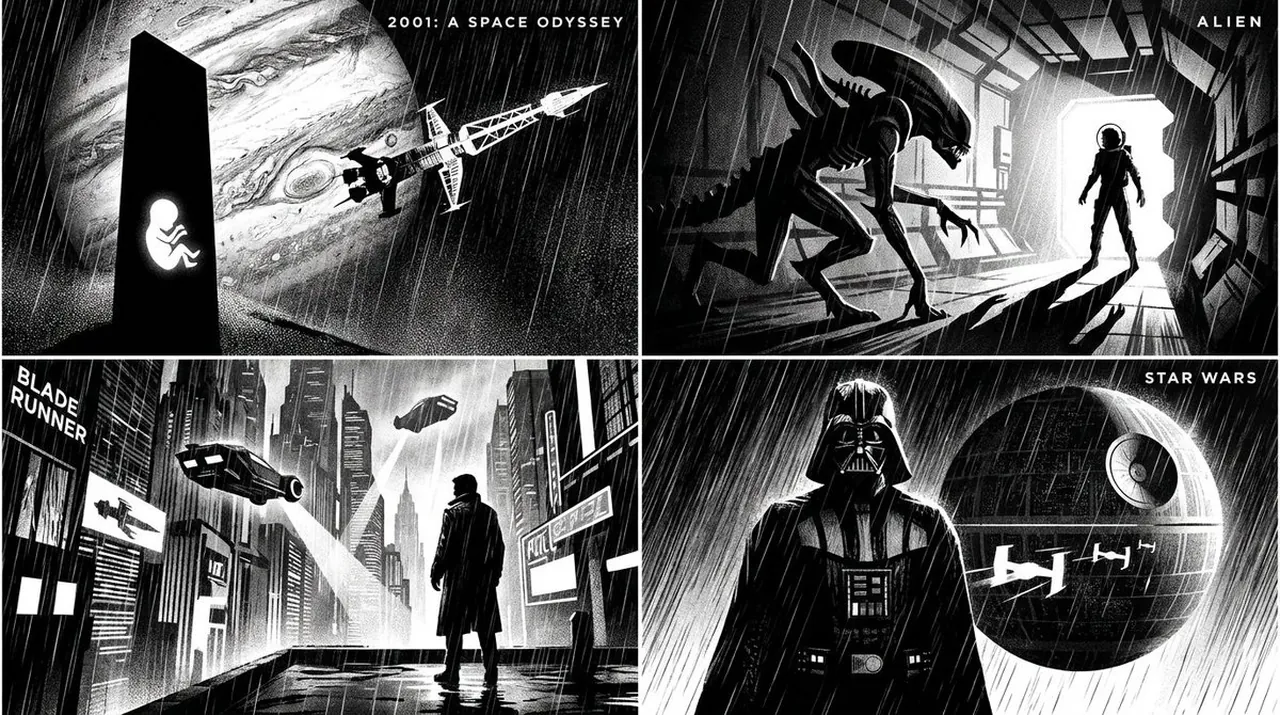 4 famous sci-fi movies visualized with Nano Banana. Kind of a fun