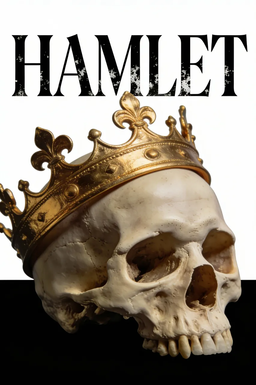 Dramatisches minimalistisches Hamlet-Poster
