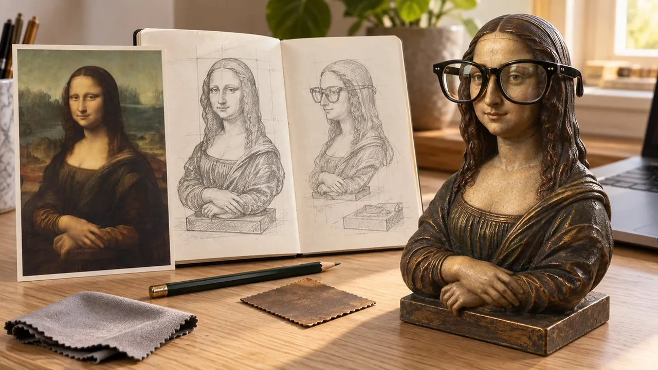Mona Lisa Bust Eyeglass Stand
