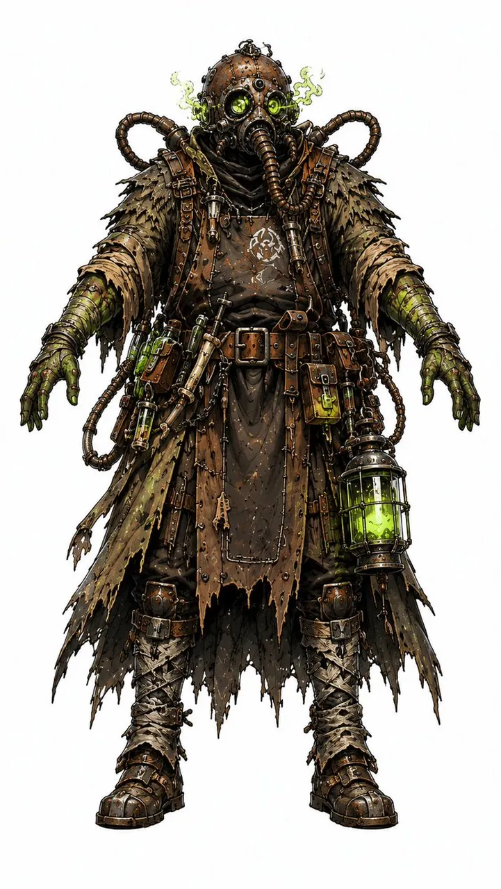 Steampunk-Pestalchemist-Charakter