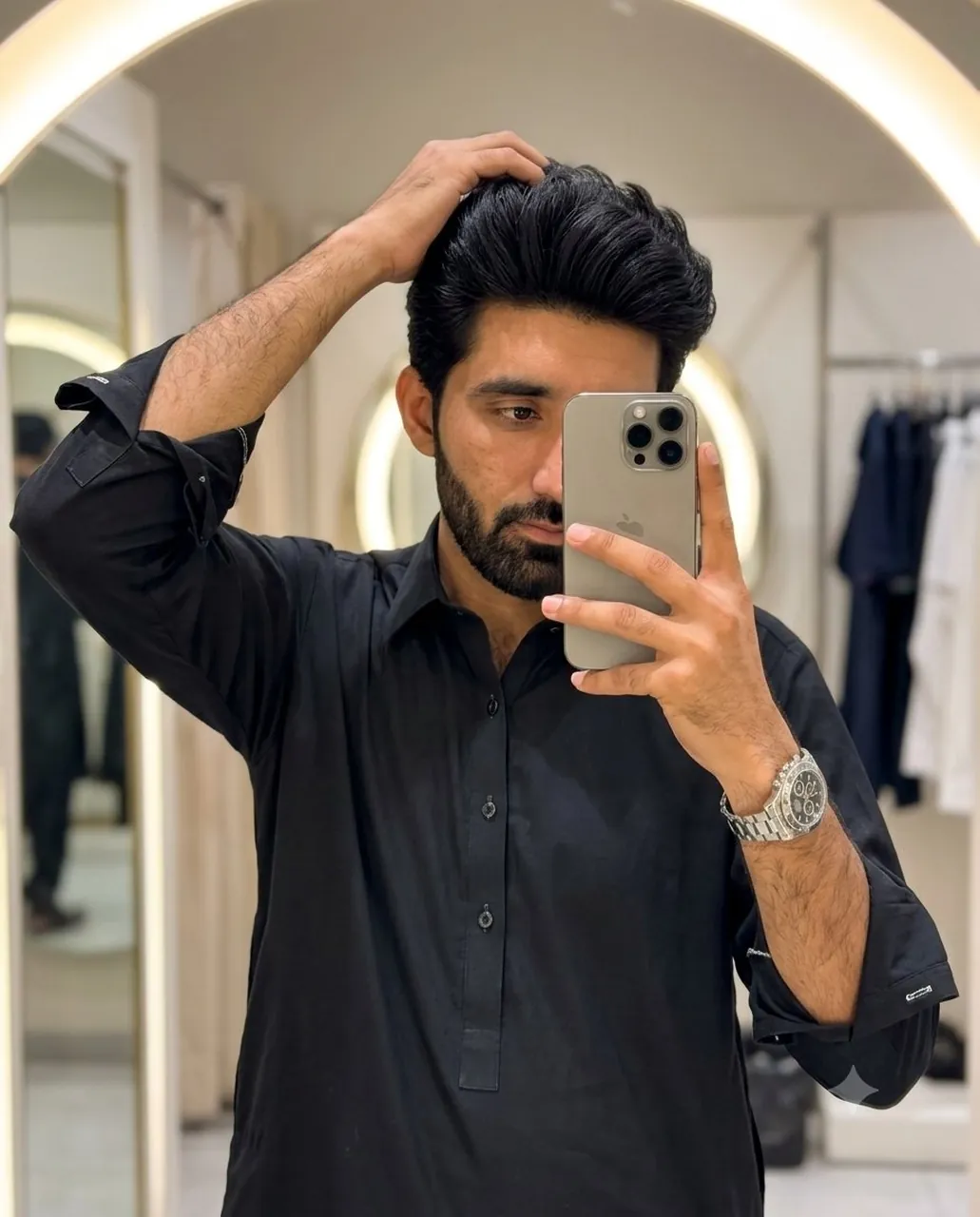 Stylish Mirror Selfie Portrait