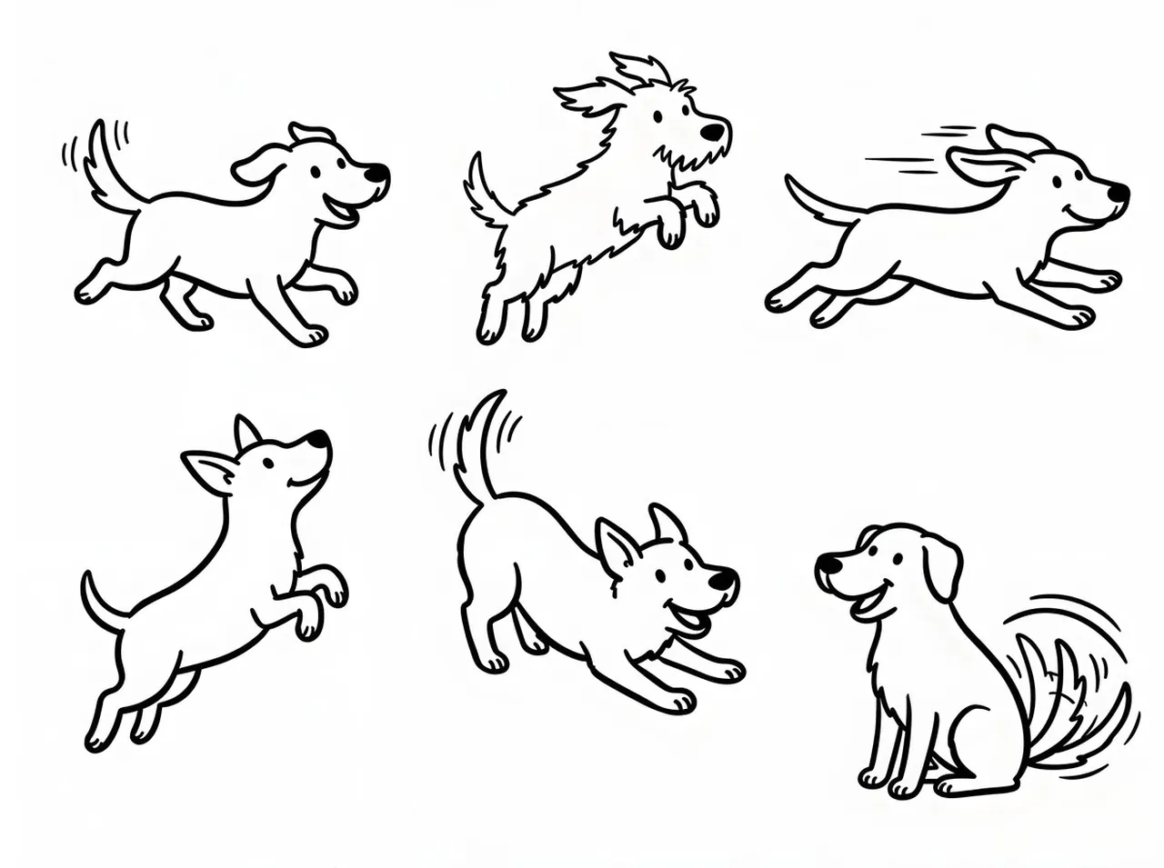 Minimalist Dog Sketch Clipart
