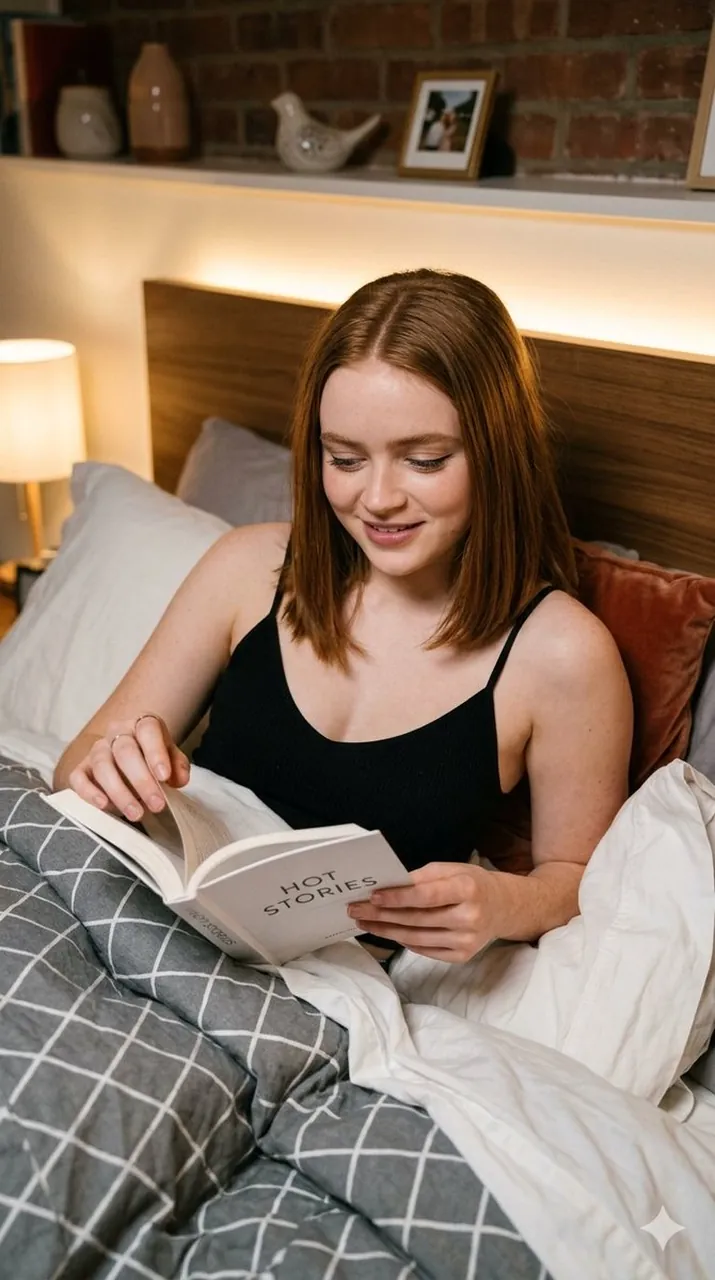 Cozy Bedroom Reading Portrait