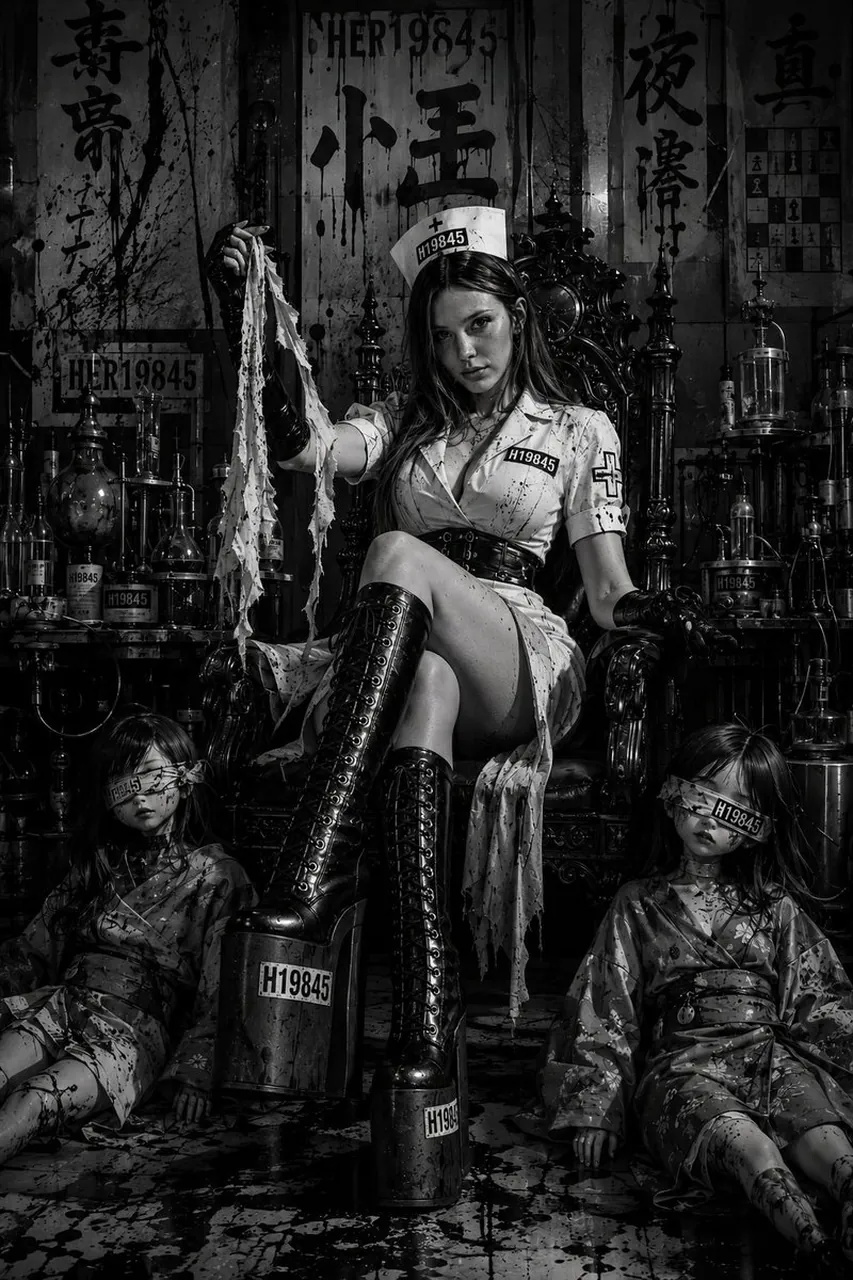 Gothic Laboratory Nurse Portrait