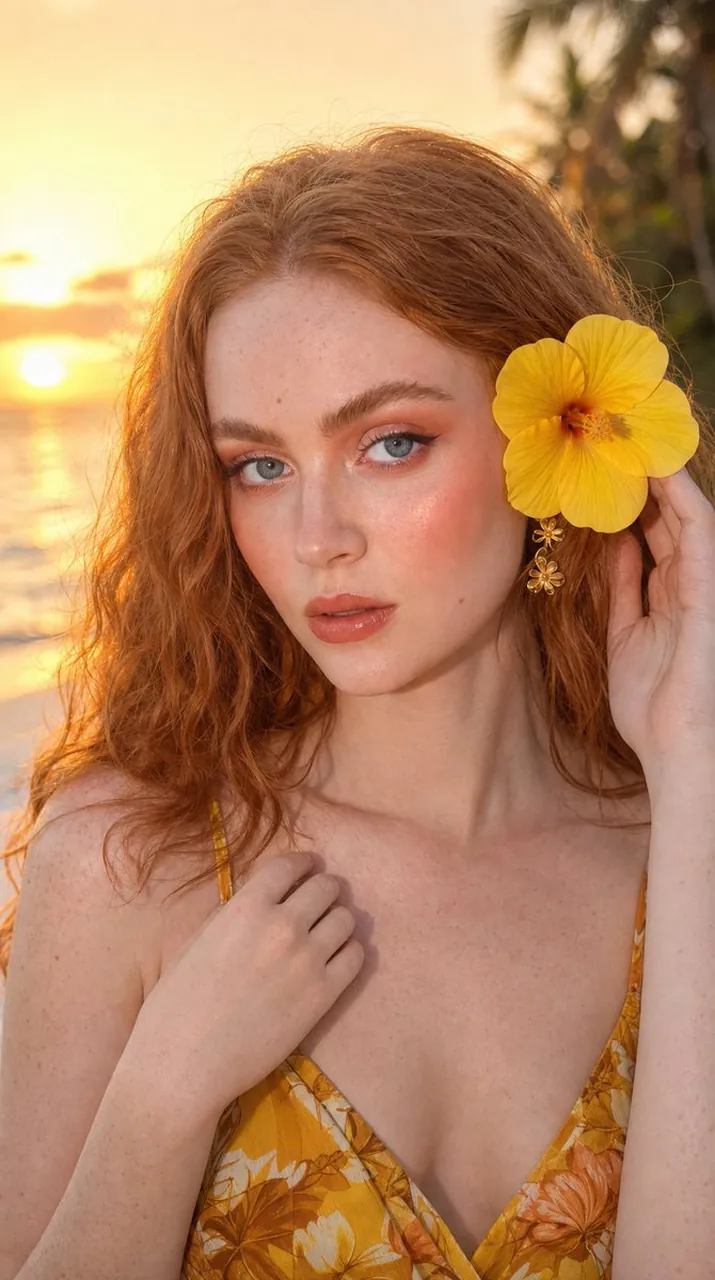 Sun-kissed with a little hibiscus magic