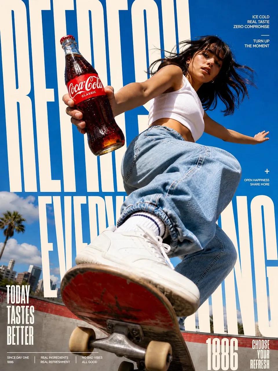 Dynamic Skateboarder Fashion Portrait