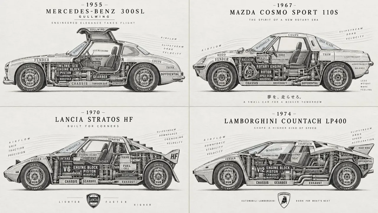 A different kind of car infographic. Works even better with GPT