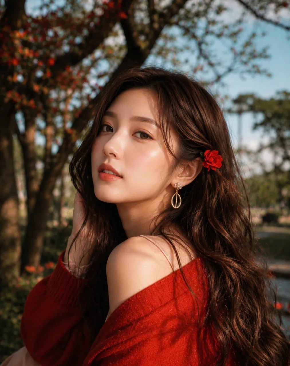 Outdoor Portrait with Tree Shadows