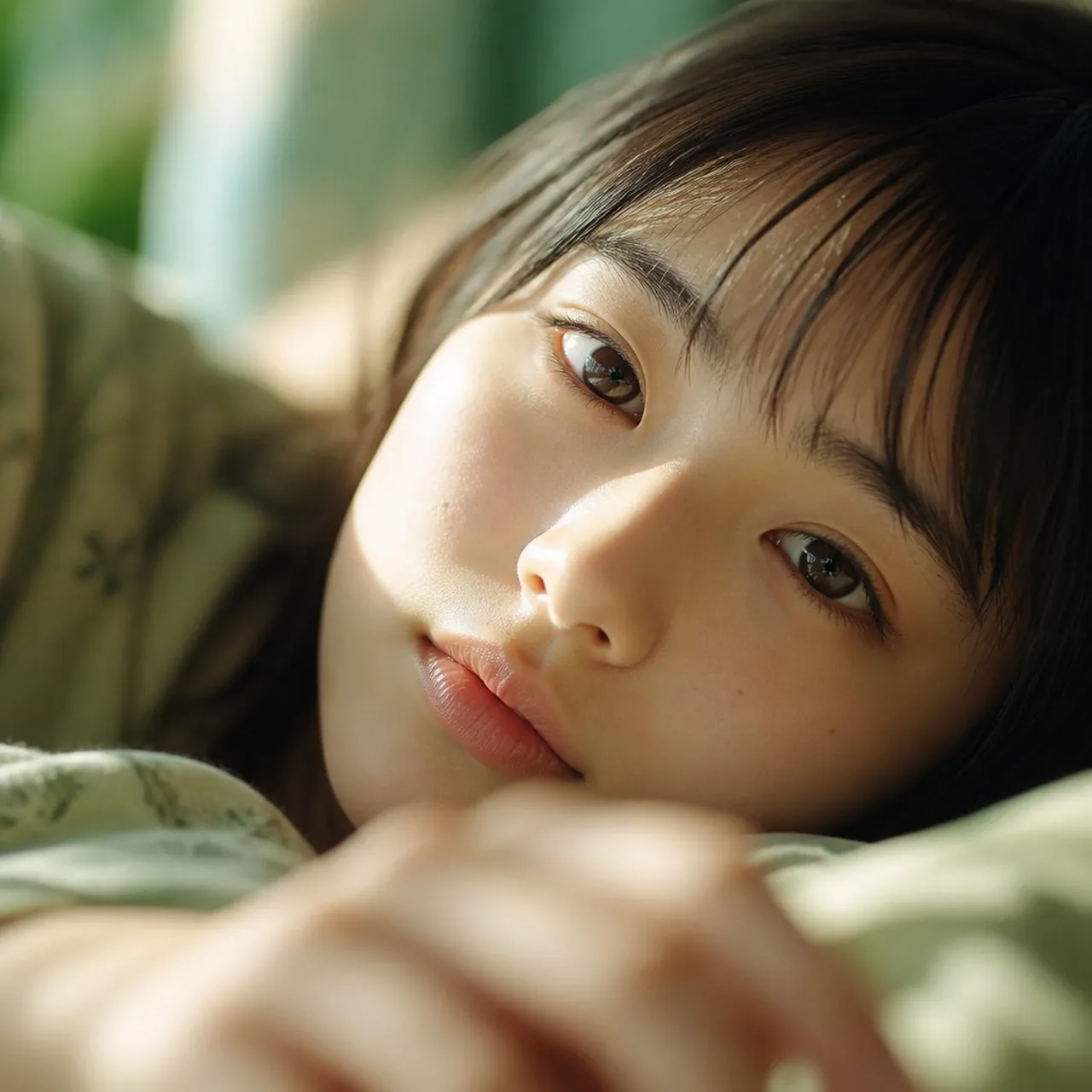 Morning Sunlight Bed Portrait