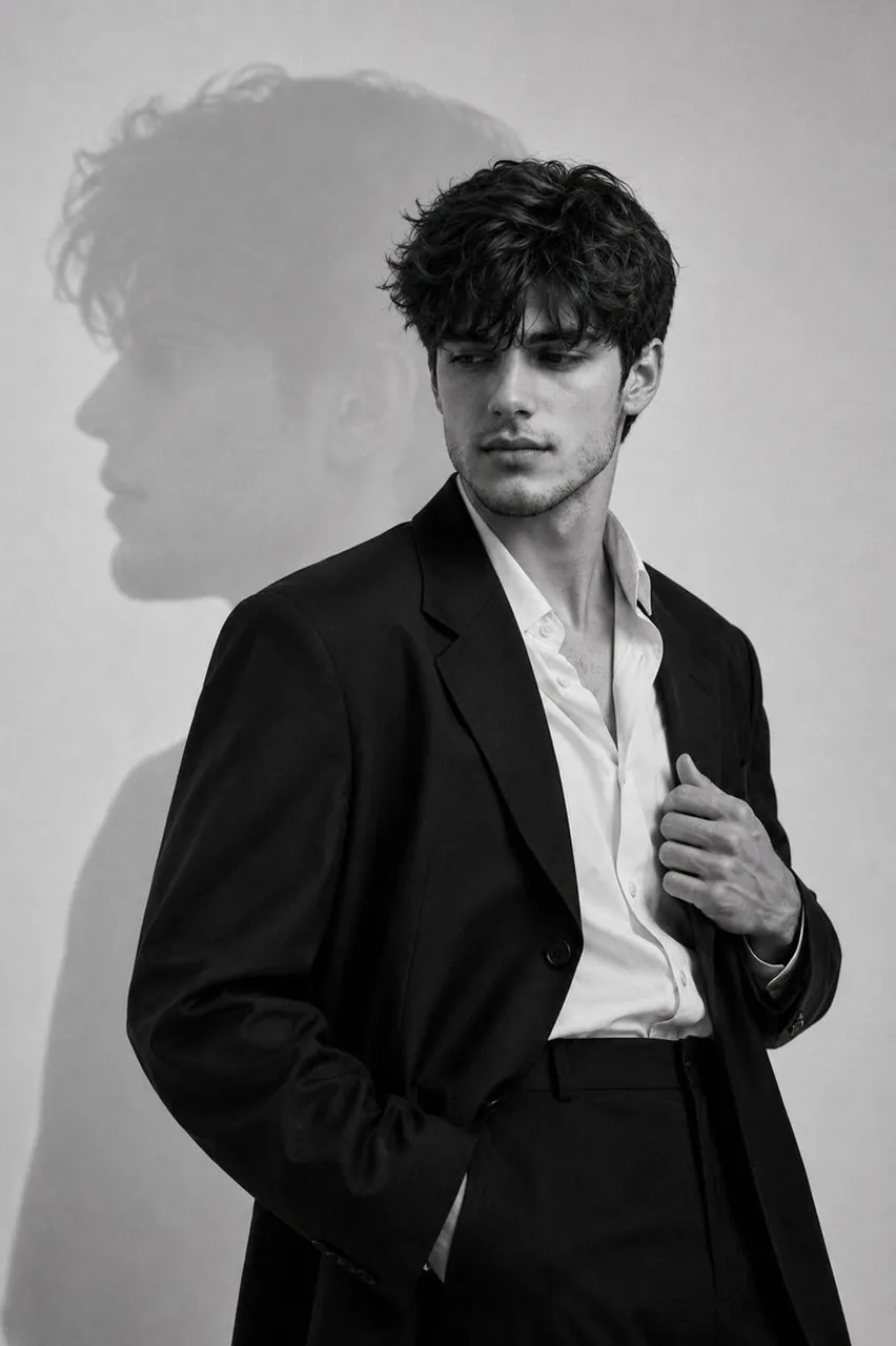 Monochrome Luxury Fashion Editorial Portrait