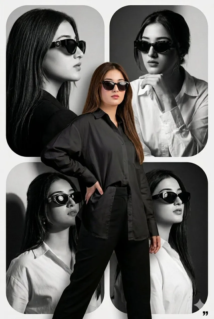 Póster collage de moda editorial moderno