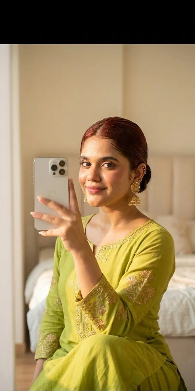 Mirror magic in lime green.