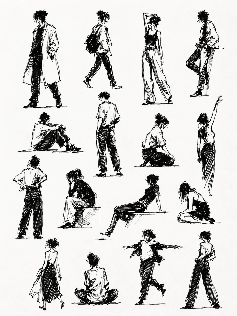 Sketchbook Human Gesture Studies