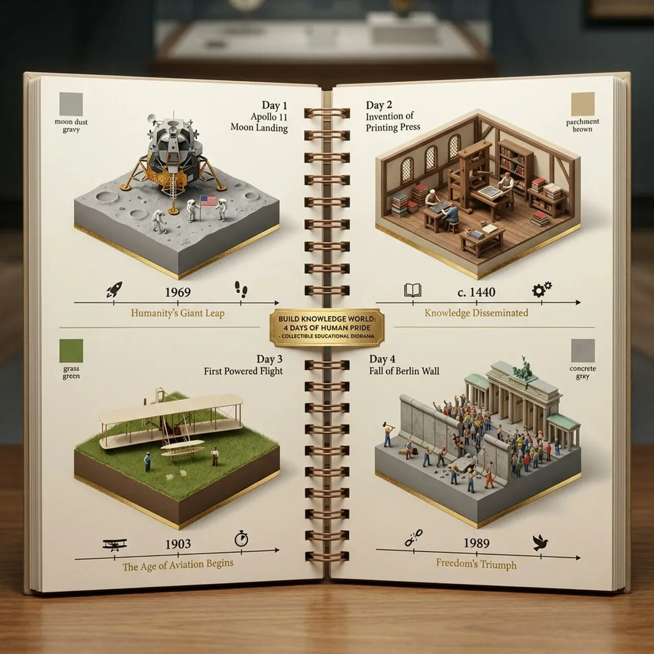 4 important days for humans visualized. Nano Banana Pro vs