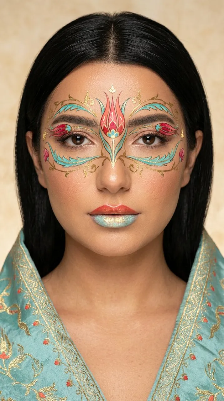 Ottoman Tulip Editorial Makeup Portrait