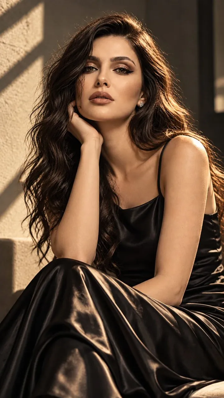 Create a hyper-realistic cinematic 8K fashion portrait with the
