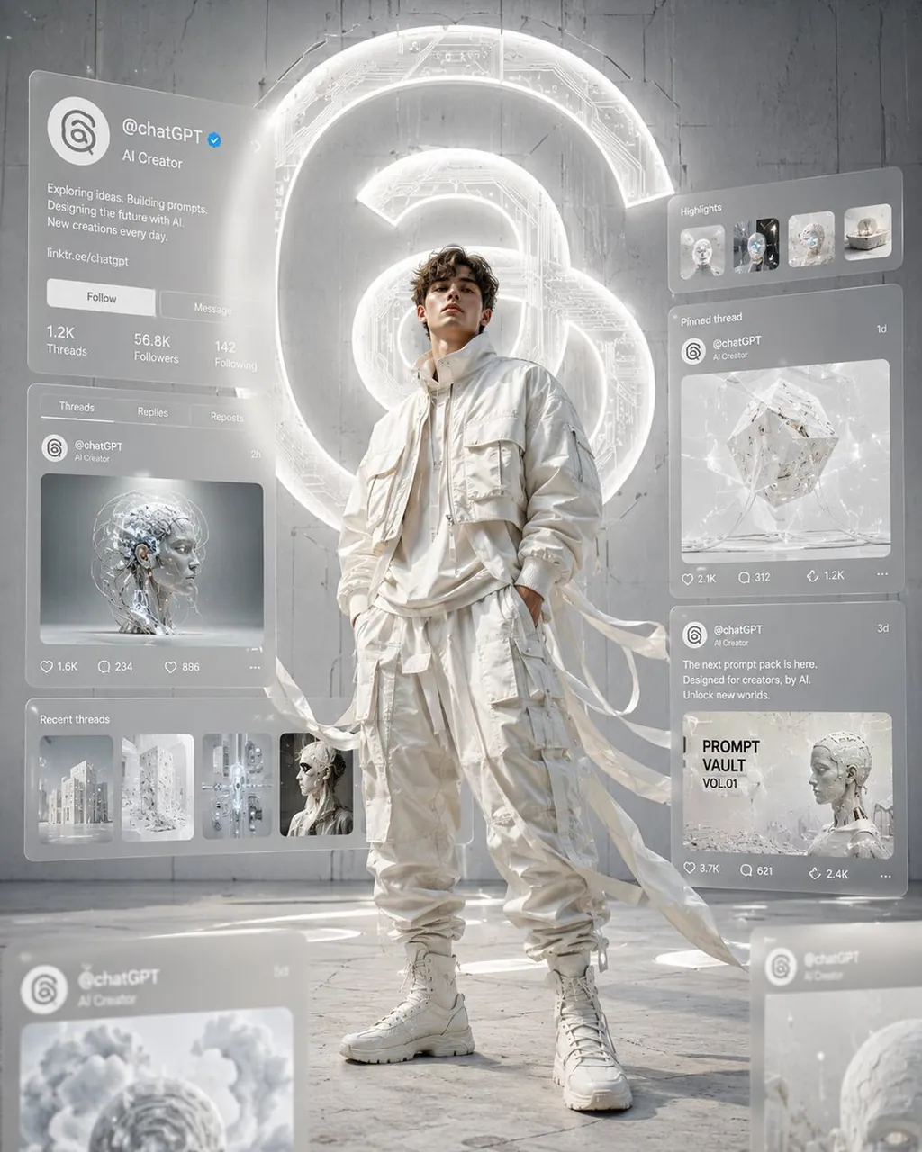 Cinematic Techwear Fashion Portrait