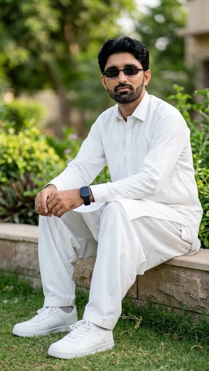 Cinematic Portrait with Outdoor Garden Background