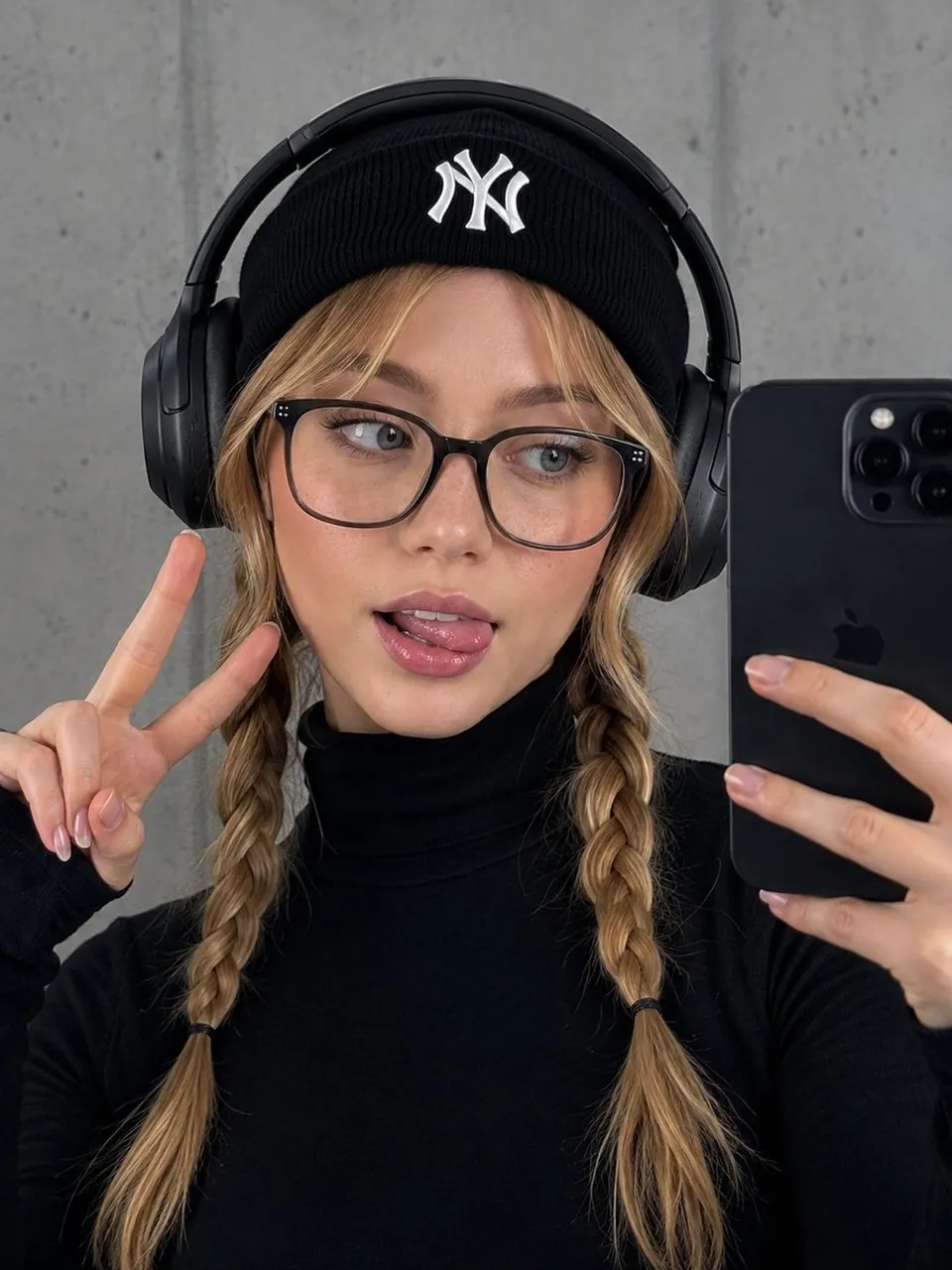 An ultra-realistic, close-up mirror selfie portrait of a beautiful