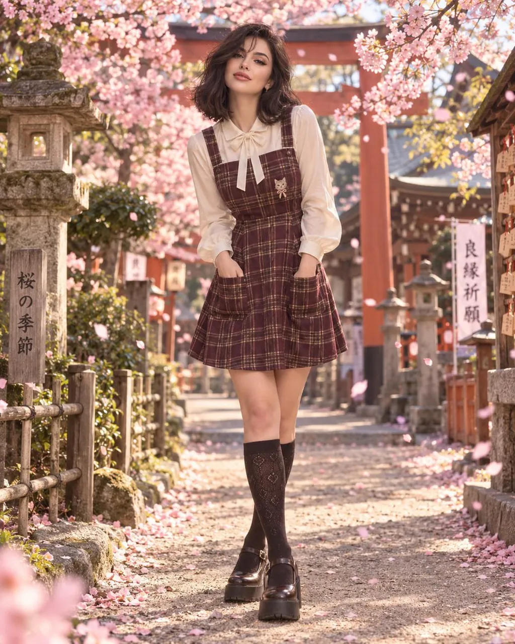 Anime-Inspired Portrait of a Charming Young Woman