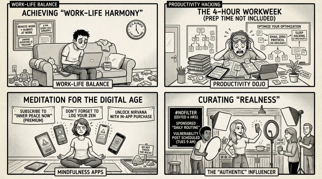 Satirical Editorial Cartoon Grid