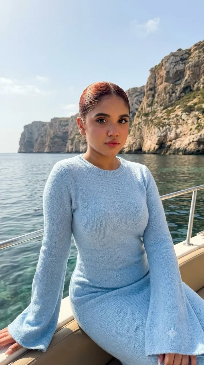 Ritratto Estivo su Mare Soleggiato