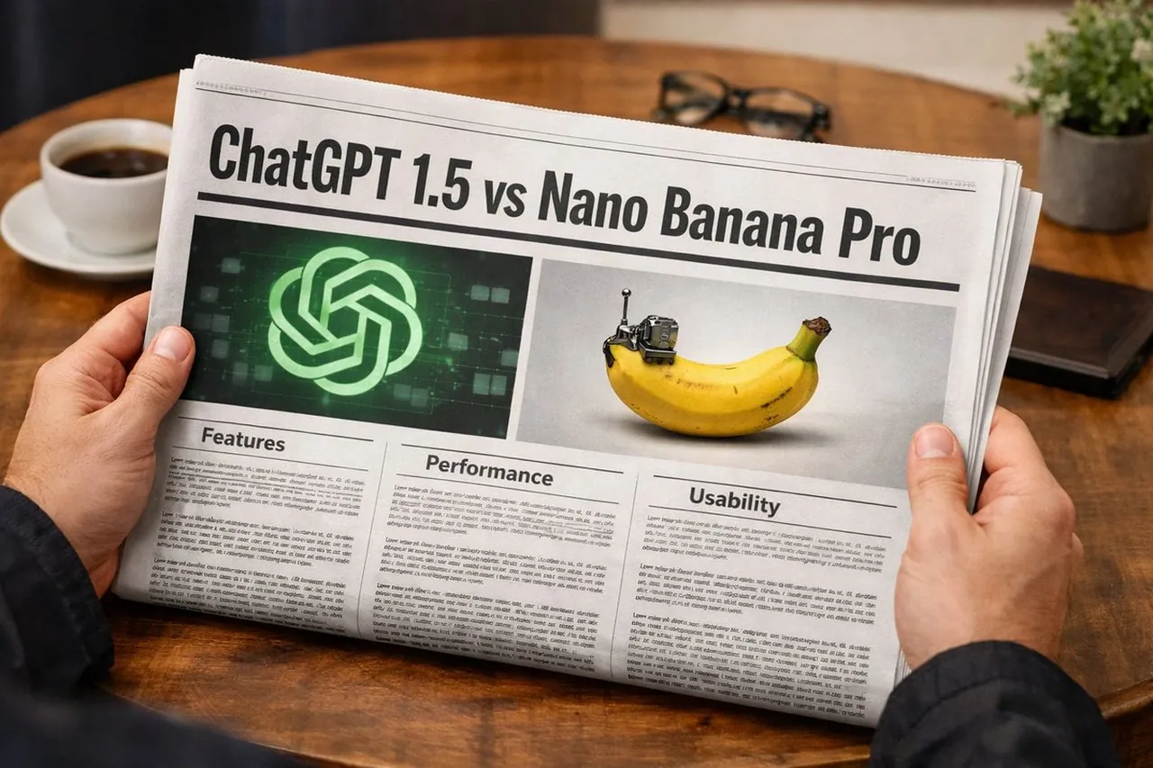 Person Holding a Newspaper with Specific Headline