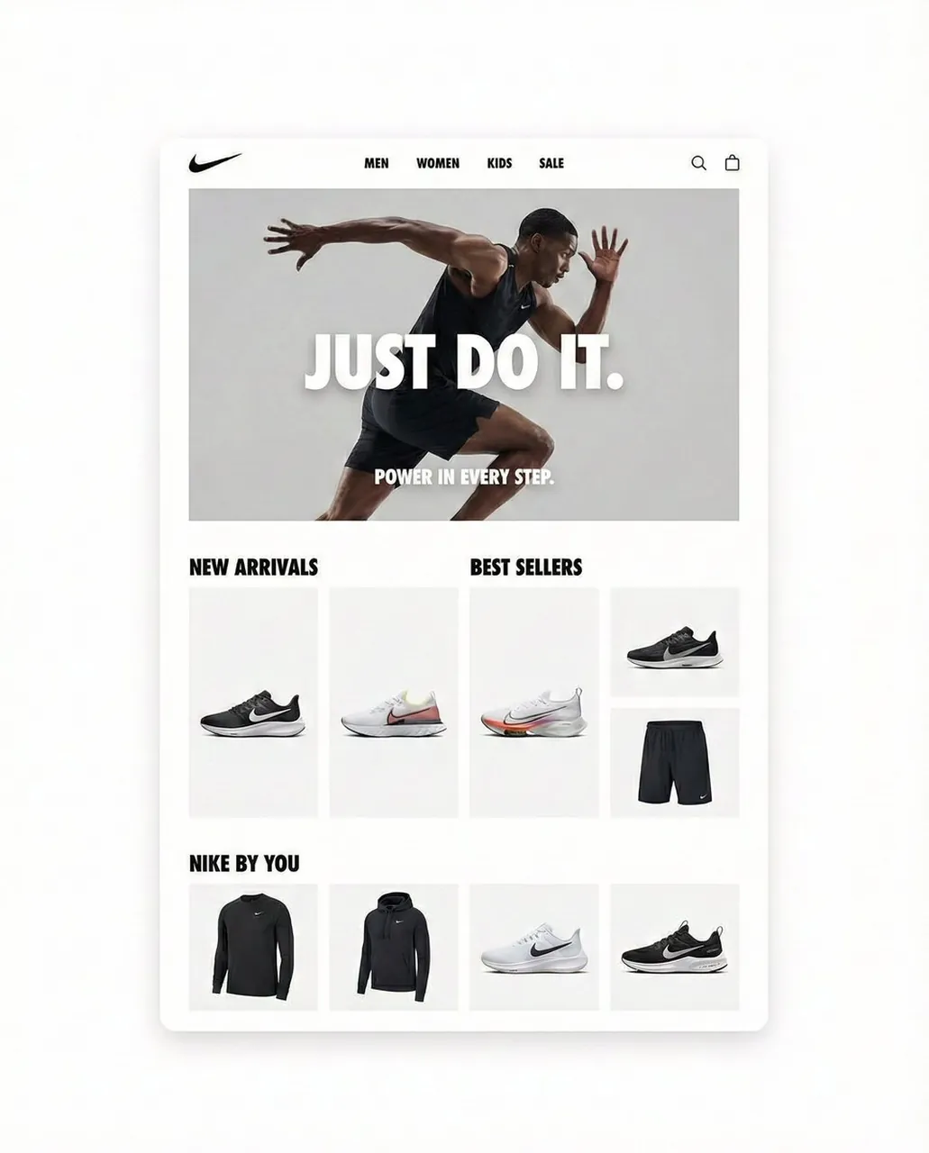 Apple Style Website Design for Nike