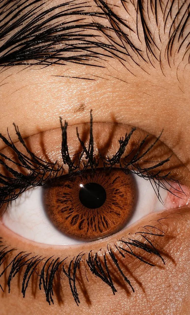 Ultra-realistic extreme macro close-up photograph of a beautiful