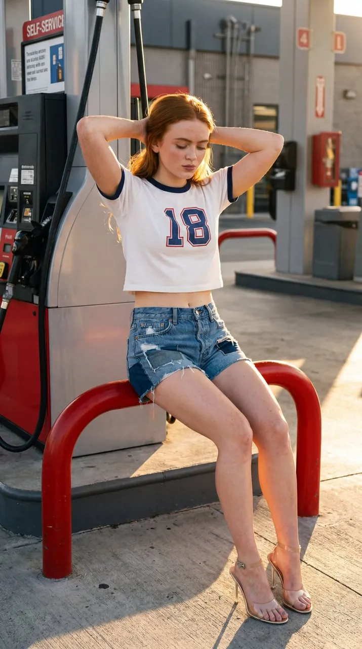 Golden Hour Vintage Americana Portrait