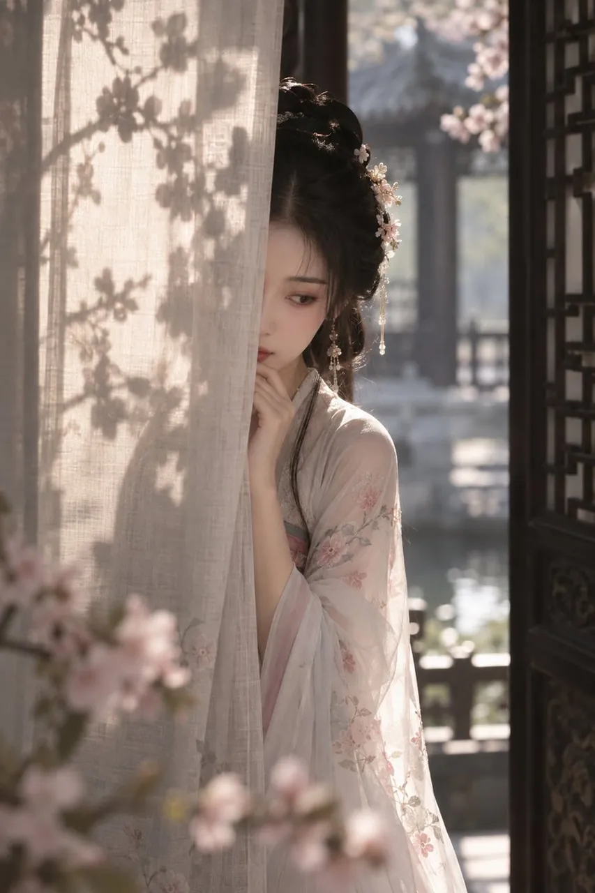 Ancient Garden Hanfu Portrait