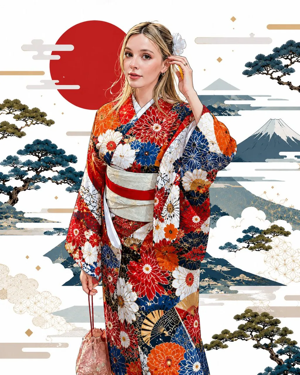 Japanese Kimono Anime Illustration